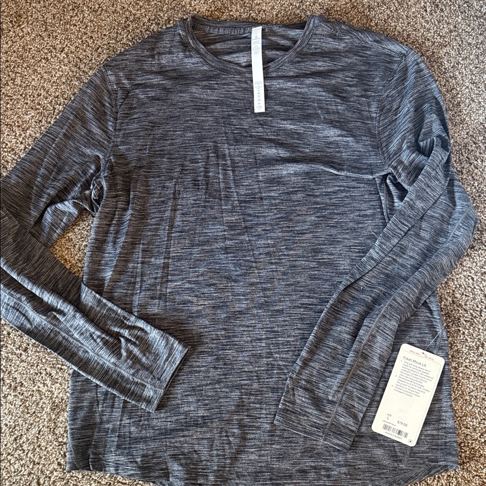 Lululemon Heathered Gray Long Sleeve Tee